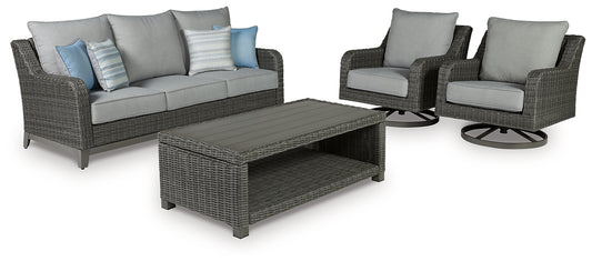 Elite Park Outdoor Sofa and 2 Chairs with Coffee Table