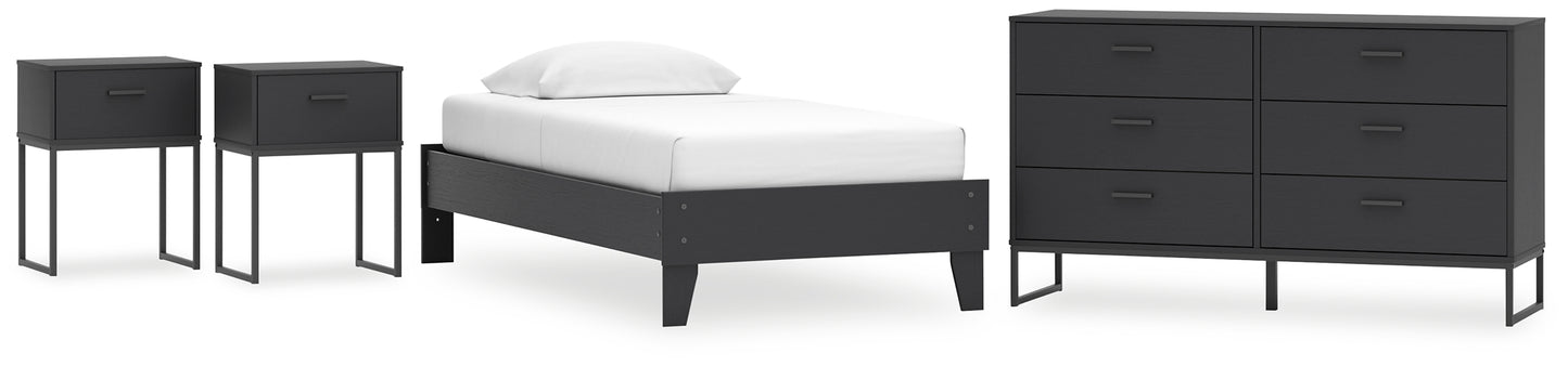 Socalle Twin Platform Bed with Dresser and 2 Nightstands