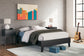 Socalle Full Platform Bed with Dresser and 2 Nightstands