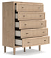 Cielden King Panel Bed with Mirrored Dresser and Chest