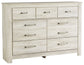 Bellaby King Crossbuck Panel Bed with Dresser