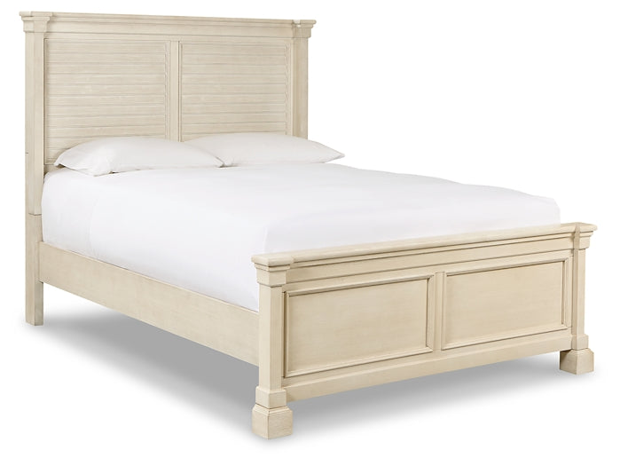 Bolanburg Queen Panel Bed with Mirrored Dresser and Chest